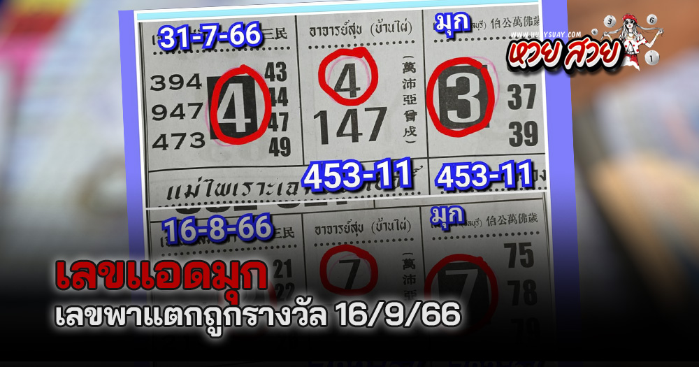 เลขแอดมุก 16/9/66