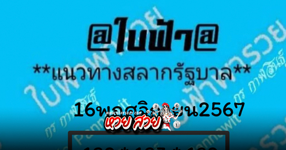 เลขใบฟ้า 16/11/67