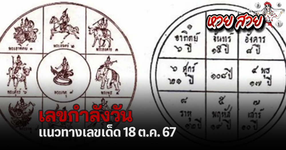 เลขกำลังวัน 18/10/67