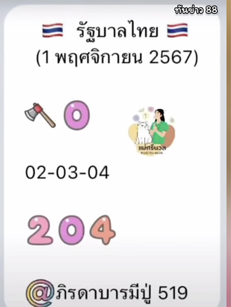 เลขเด็ดแม่น้ำหนึ่ง 1/11/67