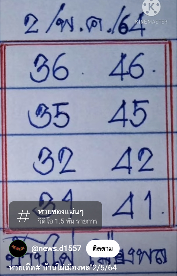 หวยบ้านไผ่เมืองพล 2/5/68