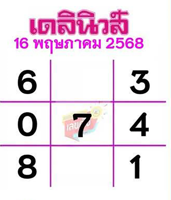 หวยเดลินิวส์ 16/5/68