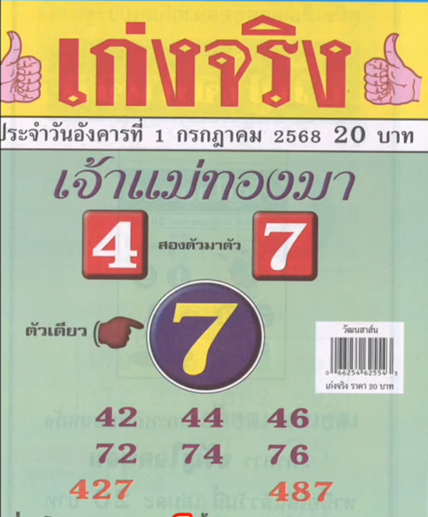 หวยเจ้าแม่ทองมา 23/6/68