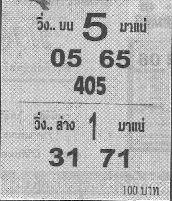 หวยม้าวิ่ง 1/7/68
