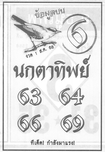 หวยนกตาทิพย์ 1/8/68