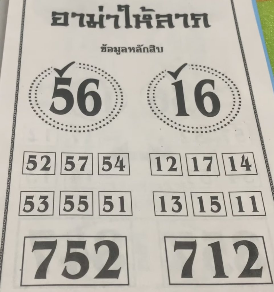 หวยอาม่าให้ลาภ 1/8/68