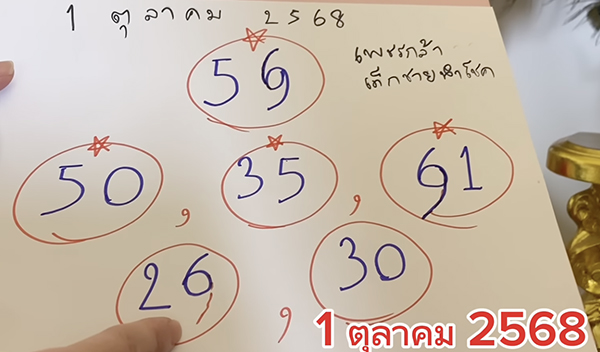 หวยเพชรกล้า 1/10/68