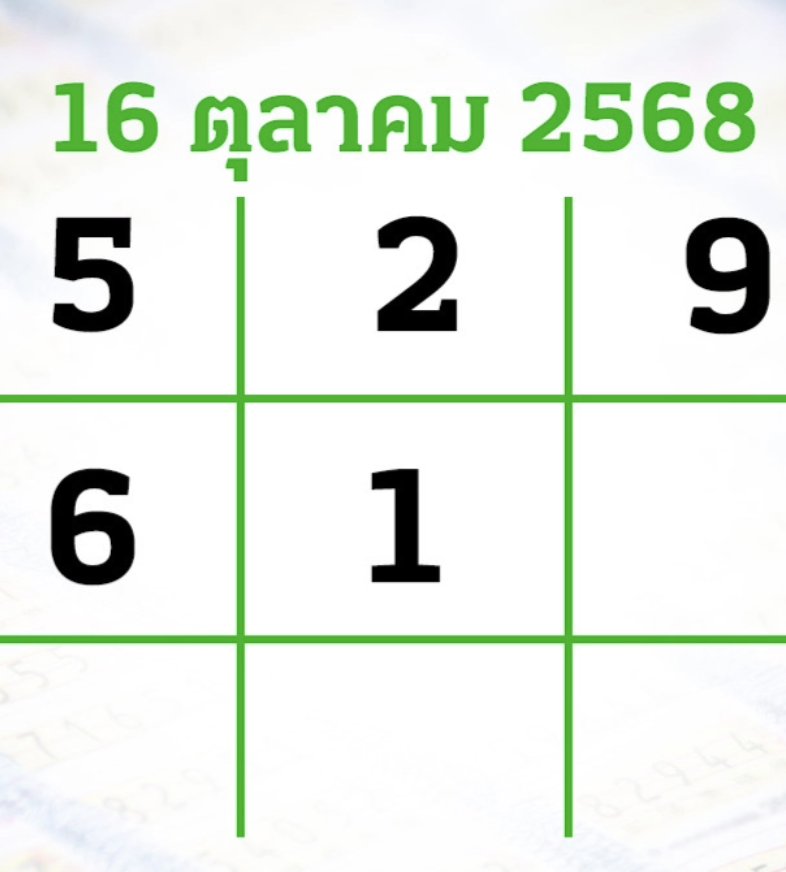 หวยไทยรัฐ 16/10/68
