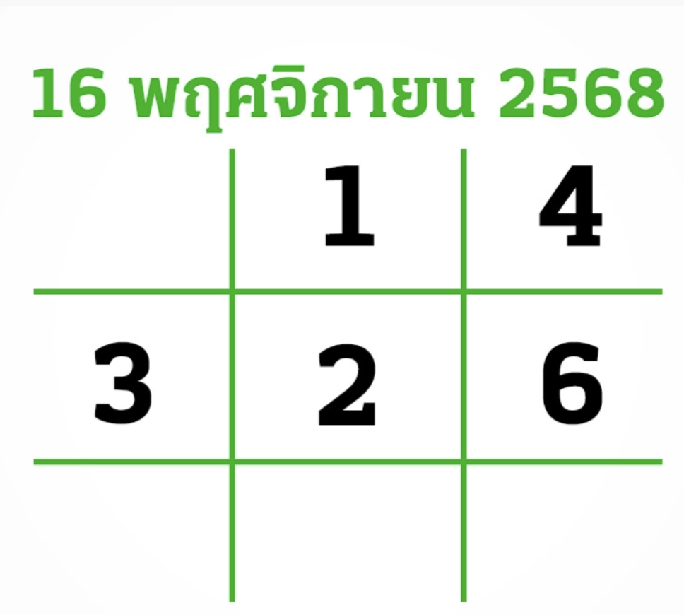 หวยไทยรัฐ 16/11/68