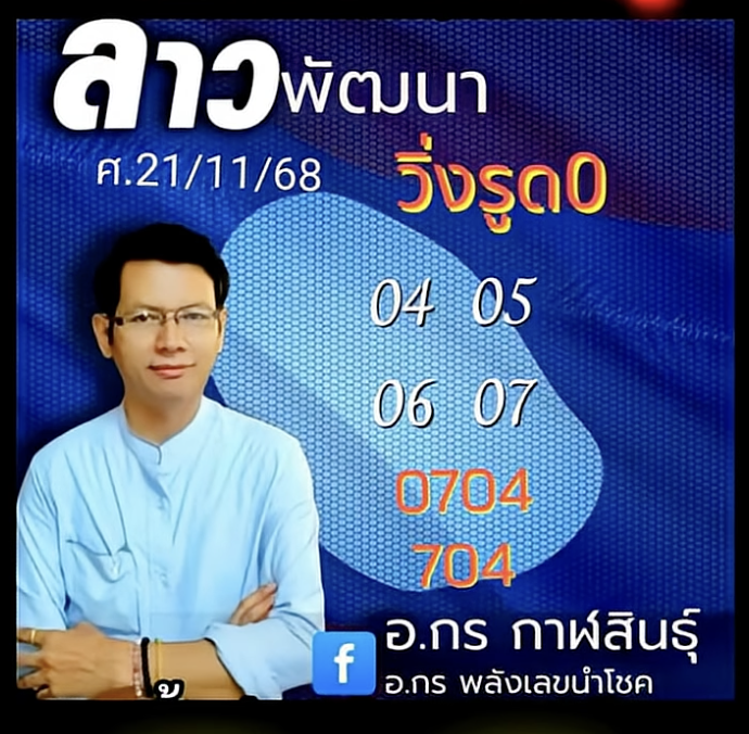 หวยลาว อ.กร กาฬสินธุ์ 21/11/68