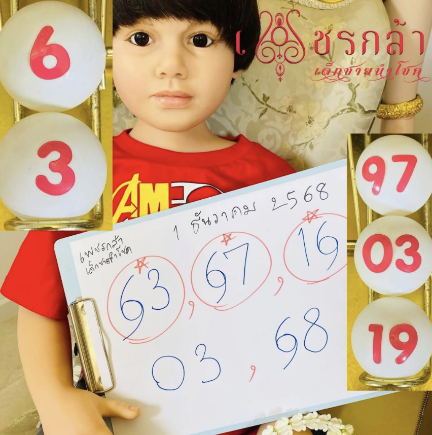 เลขเด็ดเพชรกล้า 1/12/68