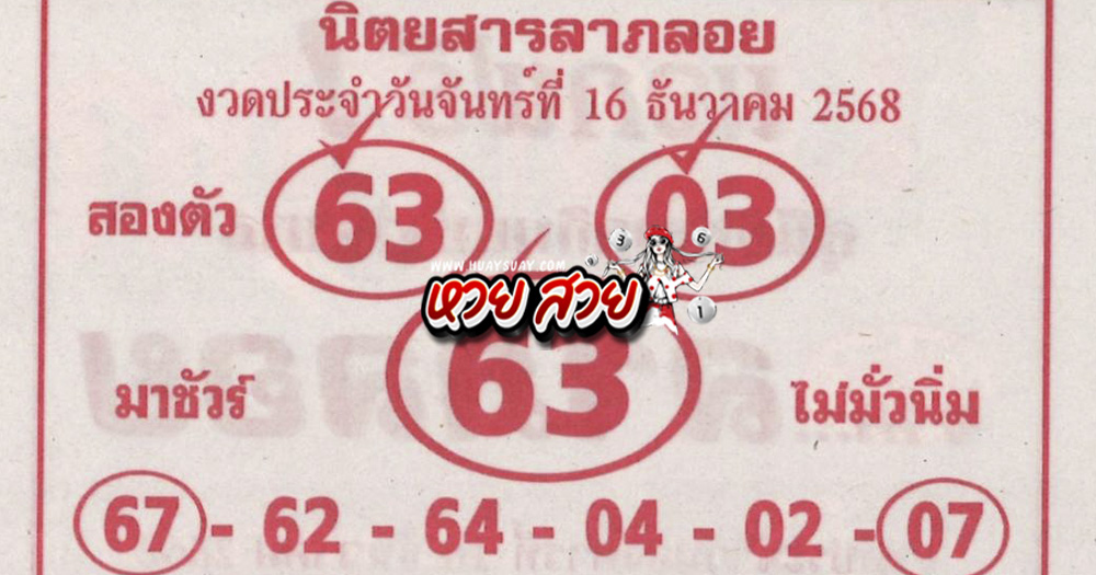 หวยลาภลอย 4/12/68
