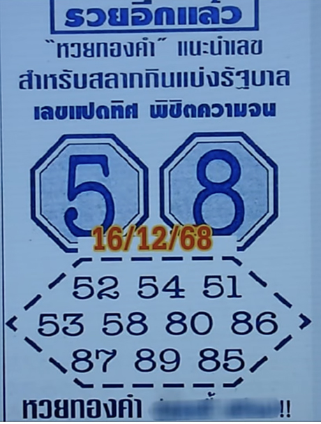เลขแปดทิศ 16/12/2568