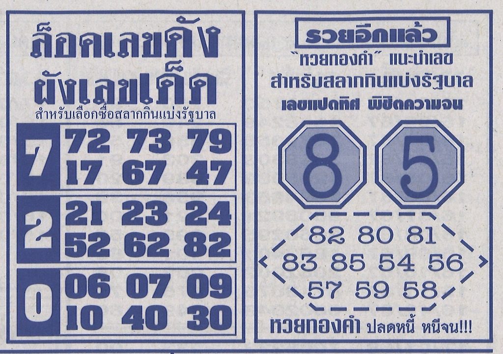 หวยเลขแปดทิศ 16/9/2569